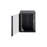 Szafa sieciowa wisząca jednosekcyjna DIGITUS Dynamic 19" 16U, 600x600, drzwi szyba, czarny, niezmontowana, 60kg