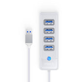 Hub USB-A Orico PW4U-U3-015-WH-EP 4x USB-A 3.1 biały
