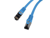 Patchcord Lanberg S/FTP kat.8.1 0,25m LSZH CU fluke passed niebieski