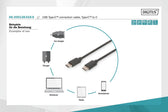 Kabel USB 2.0 DIGITUS HighSpeed Typ USB C/USB C M/M czarny 1,8m