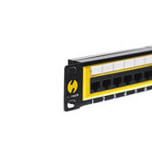Patch panel 19'' Netrack 24-porty kat. 6 UTP, z półką