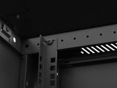 Szafa instalacyjna Rack Lanberg wisząca 19" 6U 600x600 czarna drzwi perforowane (flat pack)