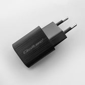 Ładowarka sieciowa Qoltec 35W GaN ULTRA | 5-20V | 2.25-3A | 1 x USB typ C PD | 1 x USB QC 3.0 | Czarna
