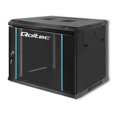 Szafa RACK Qoltec 19" | 9U | 450x600x500 | Czarna | Wisząca