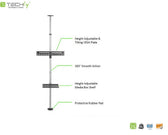 Stojak podłogowo-sufitowy Techly 37"-70", 30kg