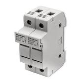 Podstawa bezpiecznikowa Qoltec + bezpiecznik DC | 2P | 1000V | 20A | 10x38 | solar