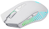 Mysz bezprzewodowa Defender PANDORA GM-502 optyczna 3200dpi biała RGB AKUMULATOR 7 przycisków Gaming bezklikowa silent