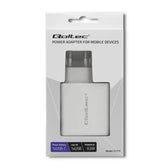 Ładowarka sieciowa Qoltec 63W | 5-20V | 1.5-3A | USB typ C PD | USB QC 3.0 | Biała