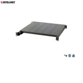Półka do szafy 19" Intellinet 415mm 1U wysuwana 430-665m, czarna
