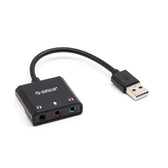 Karta dźwiękowa Orico SKT3-BK-BP zewnętrzna USB-A, 3 porty, mini jack
