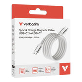 Kabel Verbatim USB-C(M) - USB-C(M) 1,2m, 60W, PD, szary