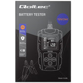 Tester cyfrowy Qoltec akumulatora z wyświetlaczem LCD | 12V | 24V | 3Ah-200Ah