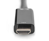 Kabel adapter DIGITUS HDMI 4K 30Hz na DisplayPort i USB A, 0,2m