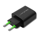 Ładowarka sieciowa Qoltec 18W | 5-12V | 1.5-3A | USB typ C PD | USB QC 3.0 | Czarna