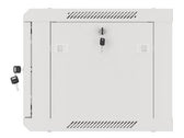 Szafa instalacyjna Rack wisząca 19" 6U 600x450 szara drzwi metalowe Lanberg (flat pack)