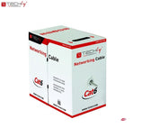 Kabel instalacyjny TechlyPro skrętka Cat6 UTP 4x2 drut CCA 305m, szary