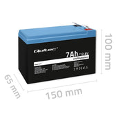 Akumulator LiFePO4 Qoltec Litowo-Żelazowo-Fosforanowy | 12.8V | 7Ah | 89.6Wh | BMS