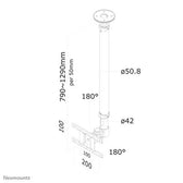 Uchwyt sufitowy do ekranów Neomounts FPMA-C100WHITE 10"-30" Vesa 200x100 max 12 kg biały
