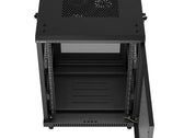 Szafa inastalacyjna rack Lanberg 19" 15U 600x600 czarna drzwi perforowane (flat pack)