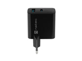Ładowarka sieciowa, Ładowarka do laptopów Natec Ribera Gan 1x USB-A + 1x USB-C 45W czarna