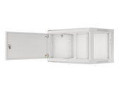 Szafa instalacyjna Rack wisząca 19" 6U 600x450 szara drzwi metalowe Lanberg (flat pack)