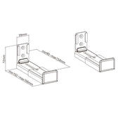 Uchwyt ścienny na soundbar regulowany Maclean MC-932, głębokość 90~154mm (3.5"~6.1")