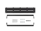 Patch panel Lanberg PPU5-2048-B 48 port 2U 19" kat.5e czarny