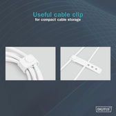 Kabel zasilający DIGITUS silikonowy USB-A - USB-C, USB 2.0 60W, 0,5m biały