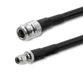 Kabel koncentryczny Qoltec LMR400 | N żeński | RP-SMA męski | 5m