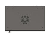 Szafa instalacyjna Rack wisząca 19" 9U 540x350 czarna Drzwi przeszklone Lanberg (flat pack)