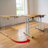 Biurko mobilne na laptop Maclean MC-124 W, białe, 80x60cm, 50kg max, reg. wys.67-115cm