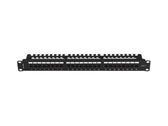 Patch panel Lanberg 24 Port 1U 19" Kat.6 UTP z organizerem kablowym czarny