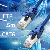 Kabel Patchcord Qoltec FTP | CAT6 | 2 x RJ-45 | 1.5m