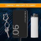 Ładowarka sieciowa Qoltec 90W GaN Super Fast SLIM | PD | 5-20V | 4.5A | USB-C 3.1 | Laptop | MacBook | Smartfon | +kabel
