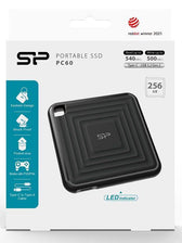 Dysk zewnętrzny SSD Silicon Power PC60 256GB USB-C 540/500 MB/s USB 3.1 Typ-C black