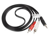 Kabel audio Lanberg stereo minijack - 2x Chinch M/M 1,5m