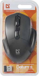 Mysz bezprzewodowa Defender DATUM MB-345 optyczna 1600dpi 4P czarna