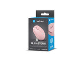 Mysz bezprzewodowa Natec Stork optyczna 1600 DPI różowa