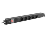 Listwa zasilająca Lanberg Rack PDU 19" 1U 16A 5x 230V PL 2M Czarna
