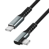 Kabel USB 3.2 Gen2 LogiLink CU0272 USB-C - USB-C, M/M, 10 Gb/s, 100 W, 4K, kątowy, czarny, 2m