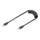 Kabel USB 2.0 DIGITUS spiralny USB C/USB C, PD 60W, czarny, max. 1m
