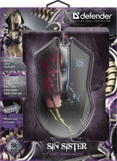 Mysz przewodowa Defender Sin'Sister GM-933 7200dpi 6P + podkładka Gaming + GRA