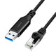 Kabel adapter LogiLink CU0403 Ethernet USB 3.0, A/M do RJ45/M, aktywny, 3 m