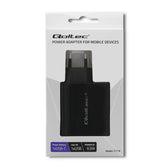 Ładowarka sieciowa Qoltec 63W | 5-20V | 1.5-3A | USB typ C PD | USB QC 3.0 | Czarna