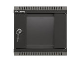 Szafa instacyjna Rack Lanberg Wisząca 10" 4U 300x300 Drzwi Przeszkolone (flat pack) Czarna