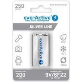 Akumulatorek 6F22/9V everActive Silver Line 250 mAh 1 sztuka