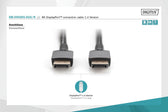 Kabel DisplayPort DIGITUS PREMIUM 8K60Hz UHD DP/DP M/M czarny 1m