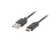 Kabel USB 2.0 Lanberg Type-C(M) - AM 1,8m czarny QC 3.0