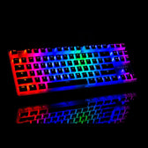 Klawiatura przewodowa Modecom Volcano LANPARTY RGB Gaming mechaniczna (Przełącznik BROWN OUTEMU) Pudding Edition