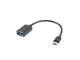 Kabel USB 2.0 Lanberg USB type-C(M) - USB-A(F) 0,15m OTG czarny